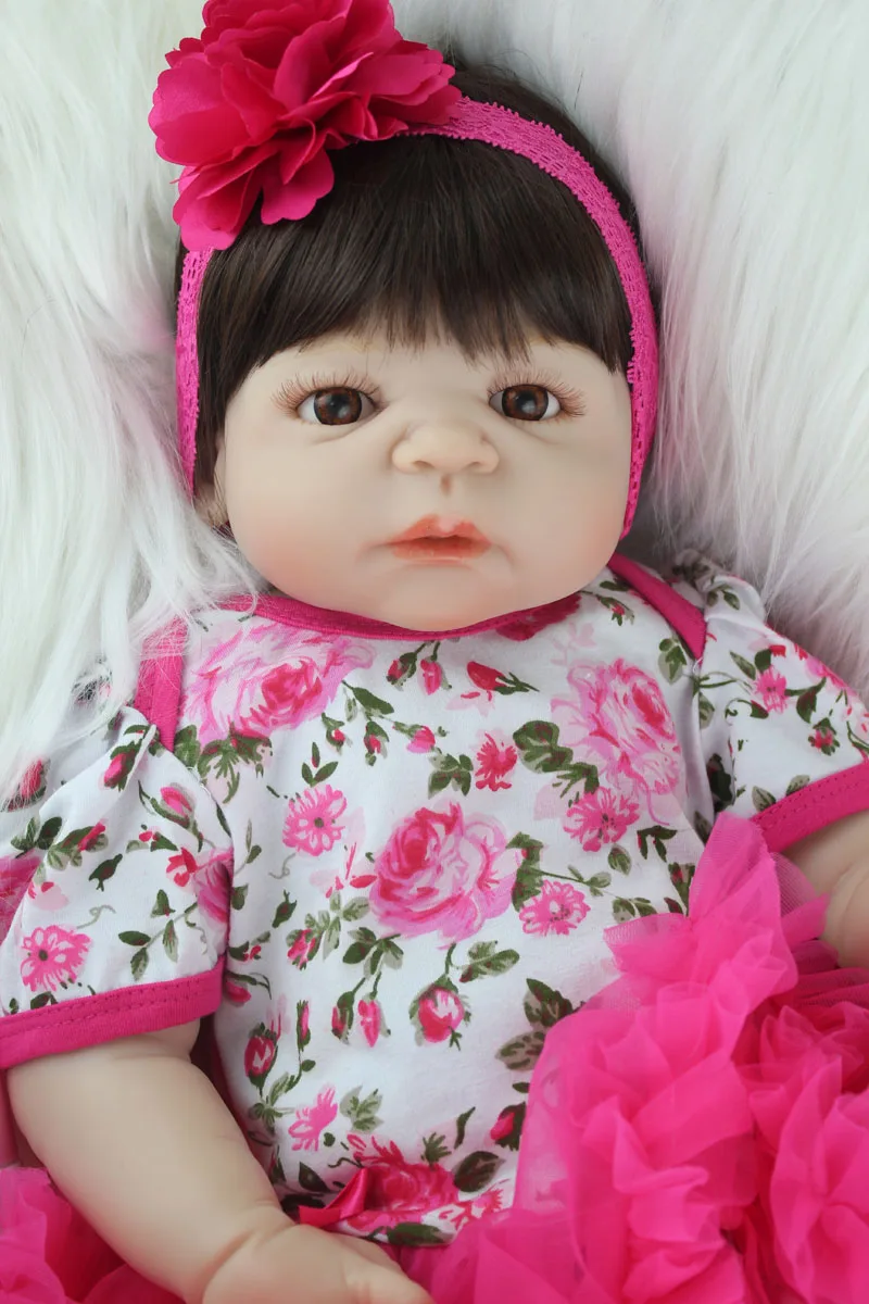 BZDOLL 55cm Fuld Silikone Krop Reborn Baby Doll Toy Realistisk Nyfødte Prinsesse Piger Babyer Dukke Kid Brinquedos Bade Legetøj