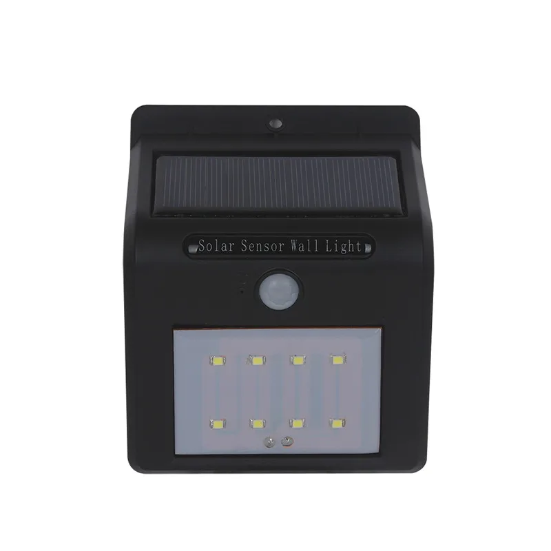 8 LED Vandtæt Have Sol-Lys Drevet PIR bevægelsesdetektor Sensor Sikkerhed Dør væglampe Udendørs Sol Lampe
