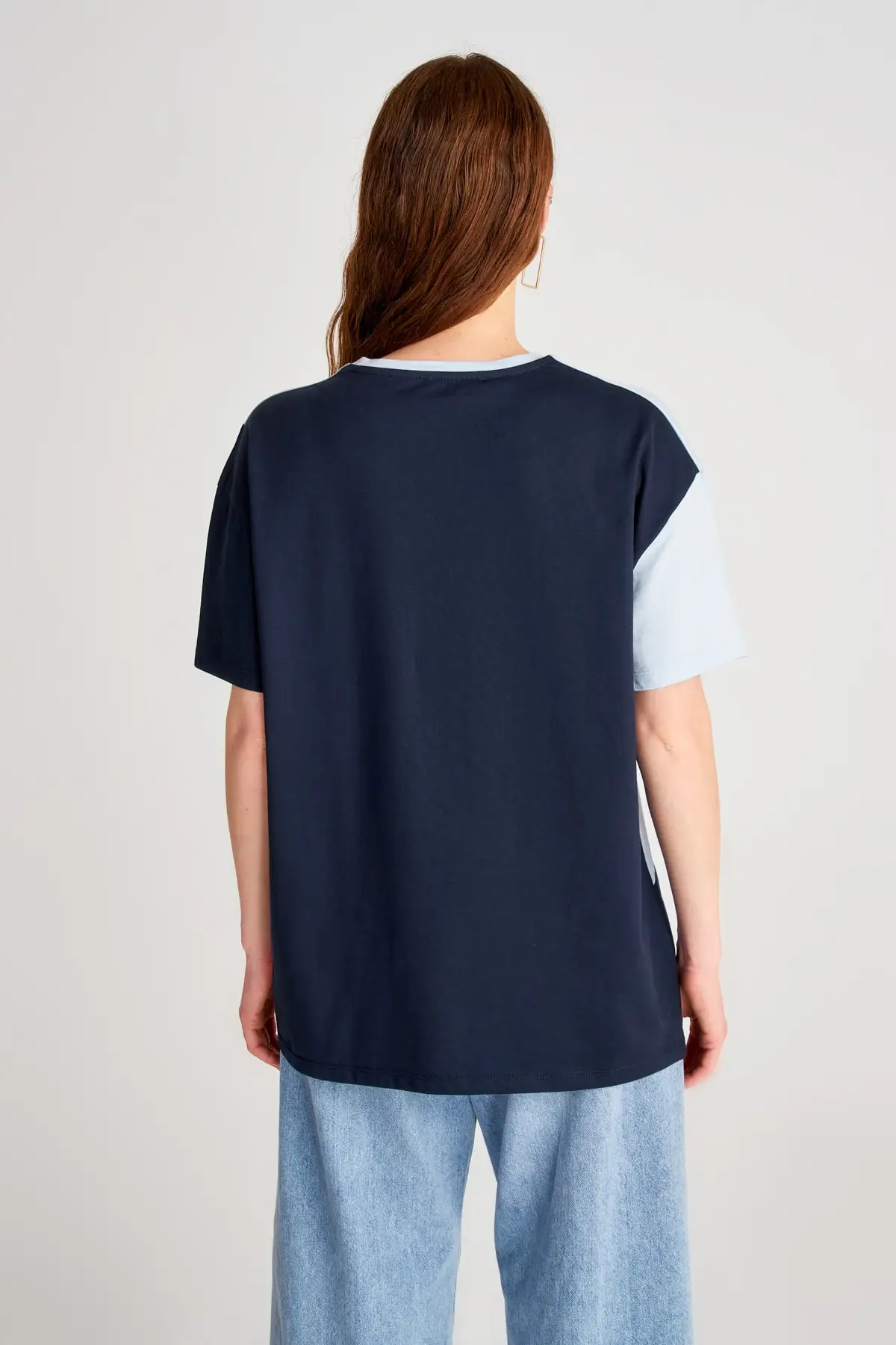 Trendyol Med Farve Blok Kæreste Mould Strikket T-Shirt TWOSS19GS0048