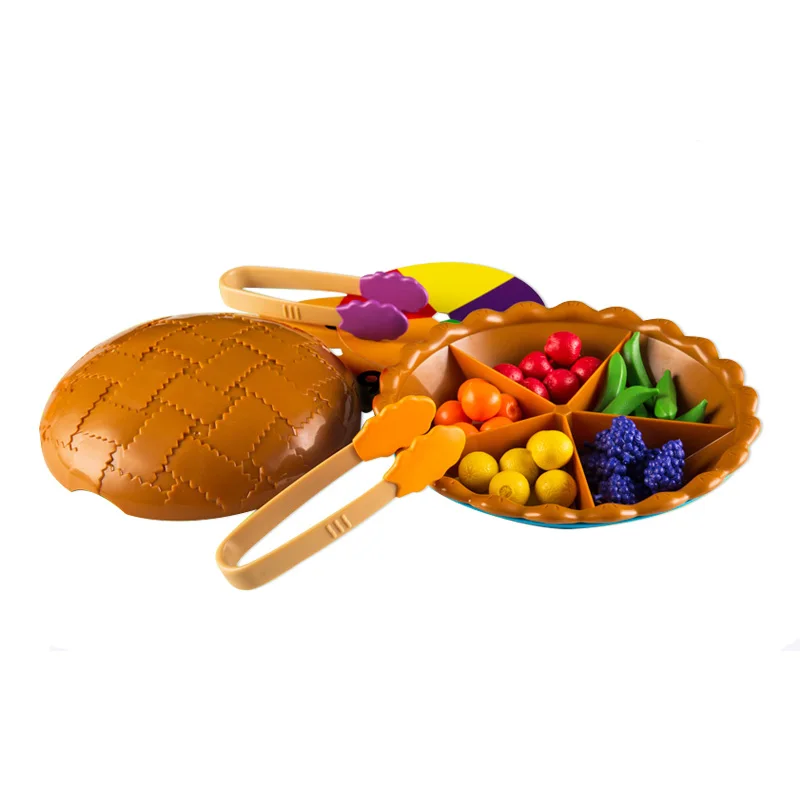 Simulering Frugt, Grøntsager Model børns plast mad hjem spil farve klassificering tidlig uddannelse Puslespil toy sæt