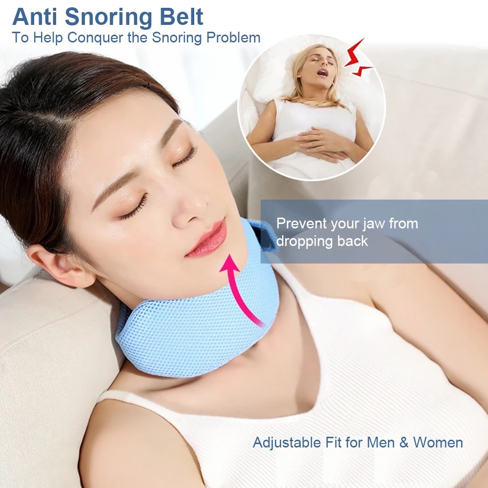 Ny Justerbar Anti Snorken Bælte Stop Snoring Chin Gjorden Anti Apnø Kæbe Løsning Sove Støtte Sovende Pleje Værktøjer for Mænd