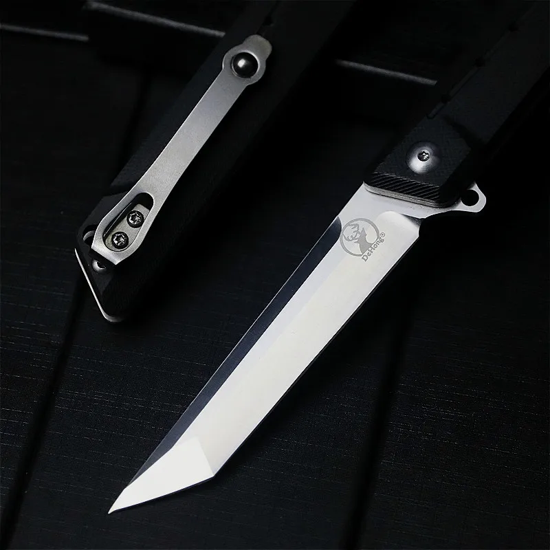 DeHong high-end-brand D2 stål multi-funktion udendørs skarp jagt kniv taktiske folde kniv bærbare lomme kniv