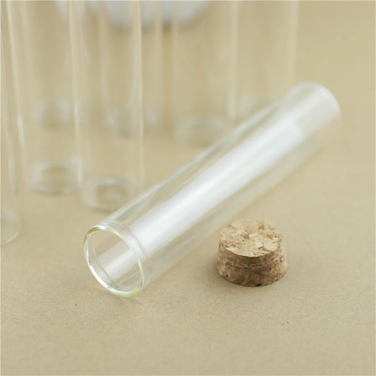 12pcs/lot 30*150mm 80ml Cork Glas Flaske Prop Lang Reagensglas Krydret Opbevaring Flaske Container Glas Hætteglas DIY Håndværk