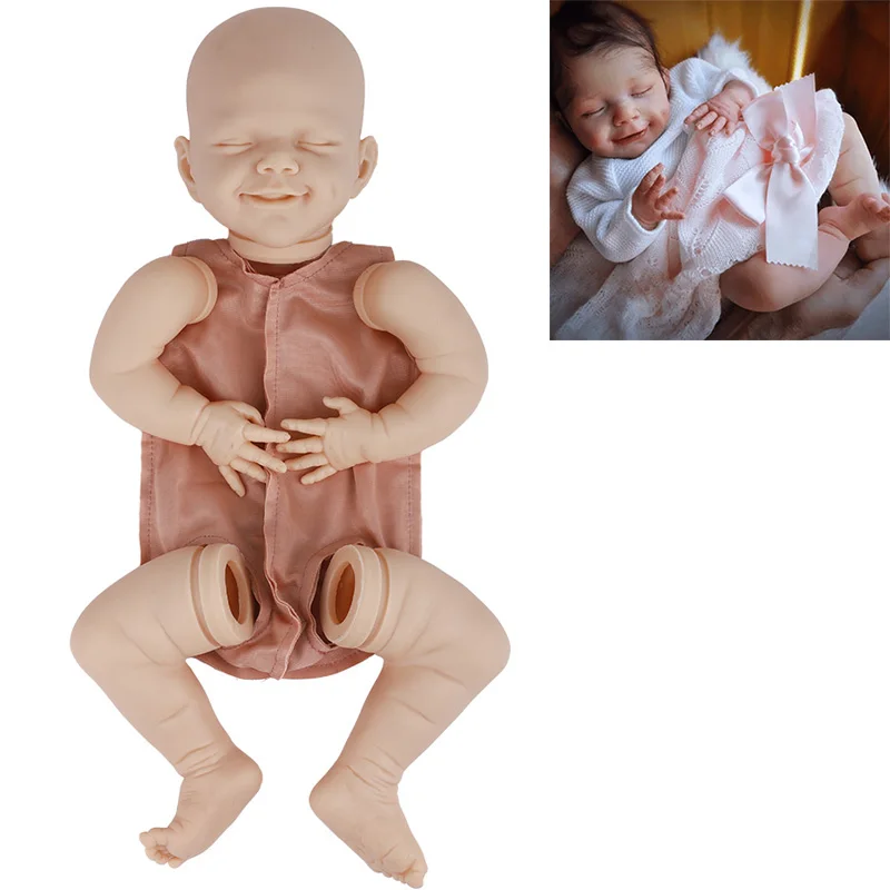 17 20 22Inch Naturtro Reborn Baby Doll Kit Vinyl Umalet Ufærdige Dukke Dele Nyfødte Baby Dukker DIY Blank Dukke Kit Xmas Gave
