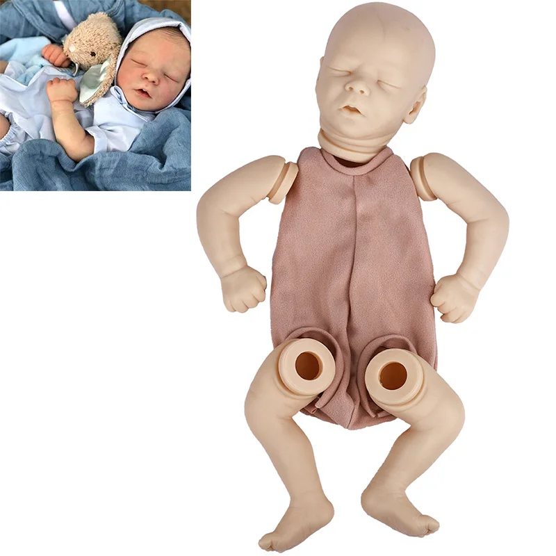 17 20 22Inch Naturtro Reborn Baby Doll Kit Vinyl Umalet Ufærdige Dukke Dele Nyfødte Baby Dukker DIY Blank Dukke Kit Xmas Gave