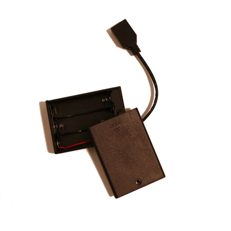 Høj Kvalitet 7 USB-Udtag Små Splitter Skifte Og Batteri Box Med Usb-Port Passer Til LED-Lys Op Kit Opbygning af Model 42083