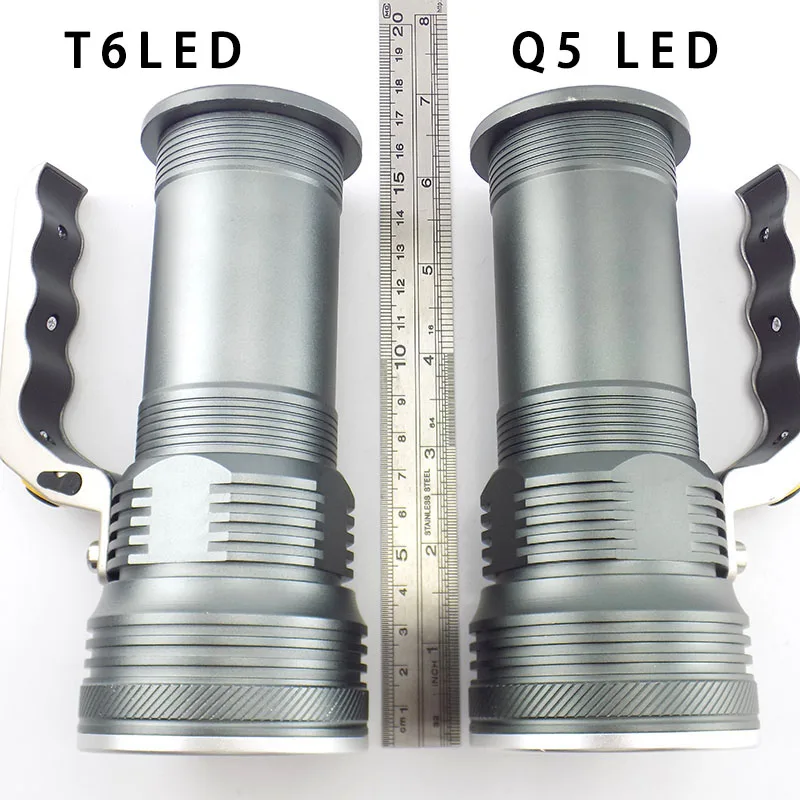 High power Q5 T6 LED Lommelygte Søgning Genopladelige hånd Flash Lys Brænder Lanterne Til Jagt, fiskeri 18650 batteri AC-oplader