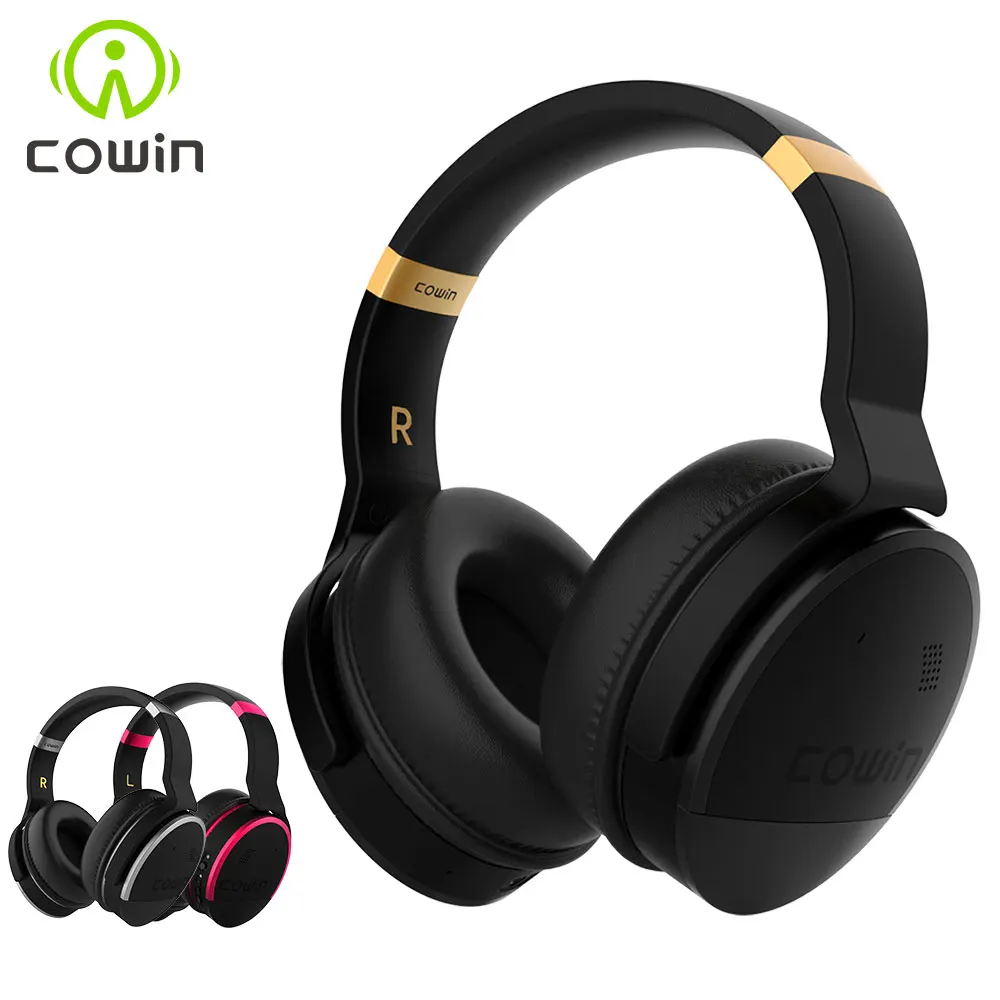 Original Cowin E8 Aktive Noise Cancelling Bluetooth-Hovedtelefoner, Trådløse Stereo-Dyb Bas Over Ear Headset med mic for telefoner