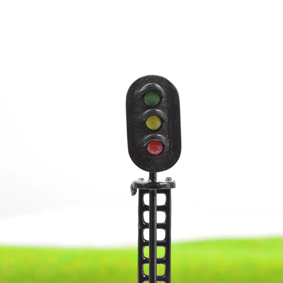 1:87 Trafik Signal Lys HO Model Bygning Tog Railway Layout Legetøj LED-lys 12V LED Sand Tabel DIY Simulering Lygtepæl