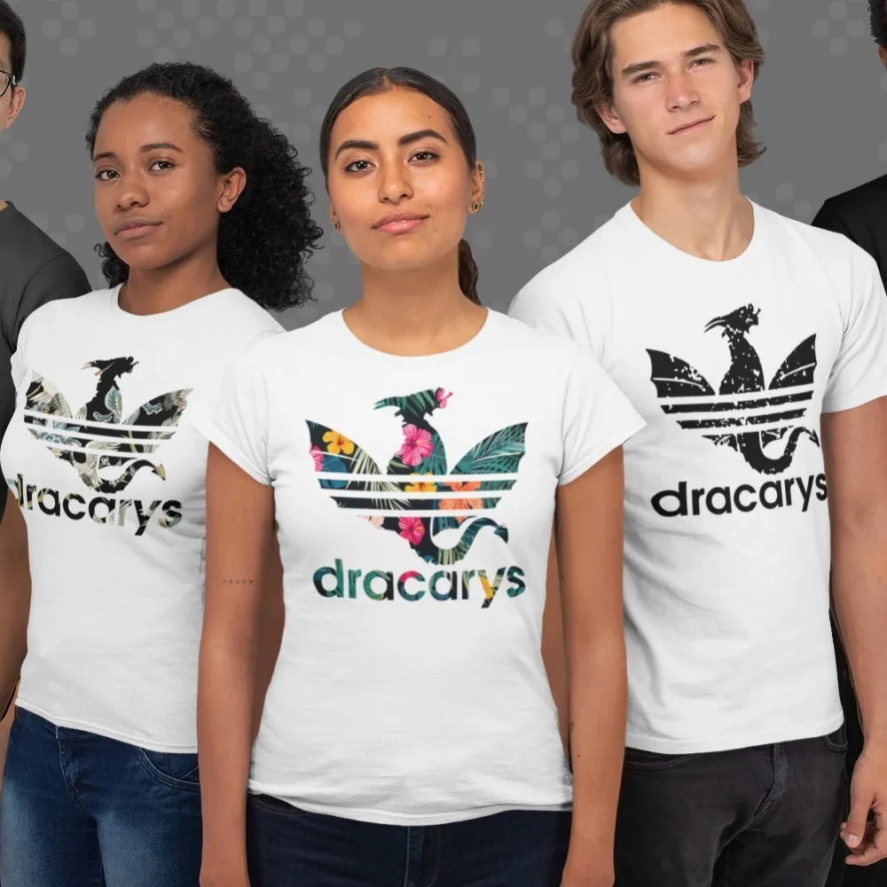 Daenerys Dracarys cool t-shirt femme ny hvid casual femme tshirt FIK Dragon Arya Stark sjove t-shirt ingen lim udskriv