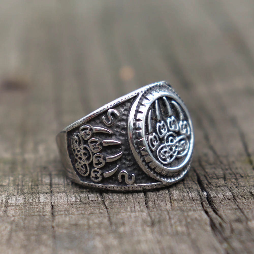 Blind inch idiom Tilbud Viking symbol bærer pote, klo ringenes herre slavisk gik veles  talisman rustfrit stål ring amulet smykker | Butik > www.ribus.dk