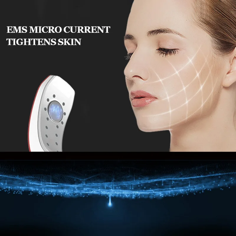 Micro-aktuelle Vibrationer Ansigt-løft Instrument Til dobbelthage Facial Massageapparat Små V ansigt Ansigt-løft Artefakt