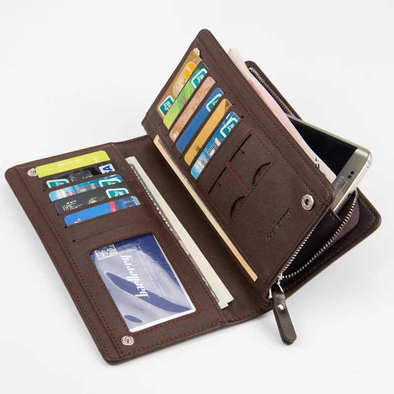 Baellerry Brand Business Tegnebog, pung Lange afsnit mønt lomme Kobling Handy portefølje Luksus Tegnebøger telefon taske pung Kapacitet