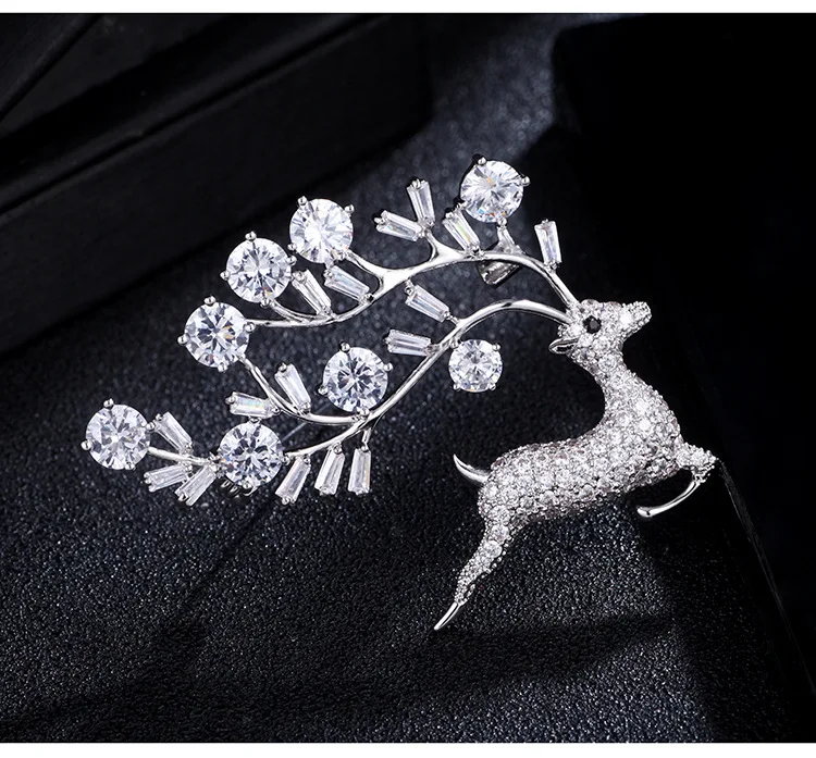 SINZRY Nye Cubic zirconia micro banet skinner lidt hjorte passer broche pin-dame fashionable smykker tilbehør