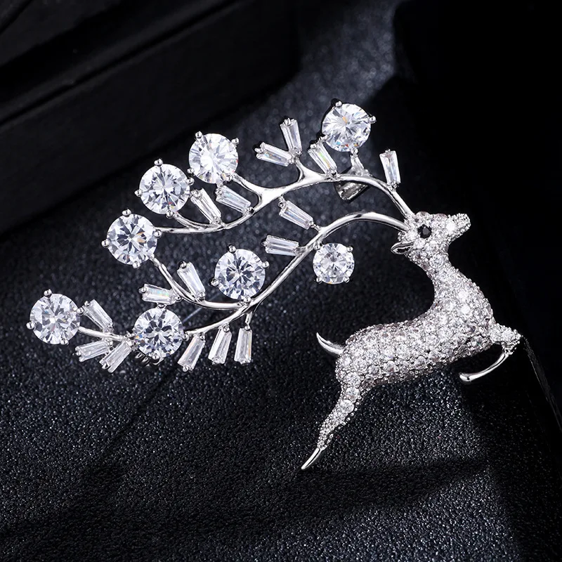 SINZRY Nye Cubic zirconia micro banet skinner lidt hjorte passer broche pin-dame fashionable smykker tilbehør