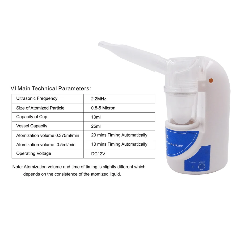 Hjem Inhalator Forstøver Mini-Håndholdte, Bærbare Automizer Ultralyd Nebulizer for Børn, Voksne Stille Astma Inhalator Sundhedspleje