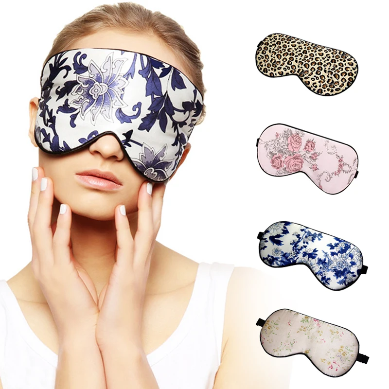 Silke Bomuld Sove Maske Naturlige Hurtigt Sovende Hukommelse Eyeshade Dække Skygge Patch Eye Mask Bløde Bærbare Blindfold Rejse Eyepatch