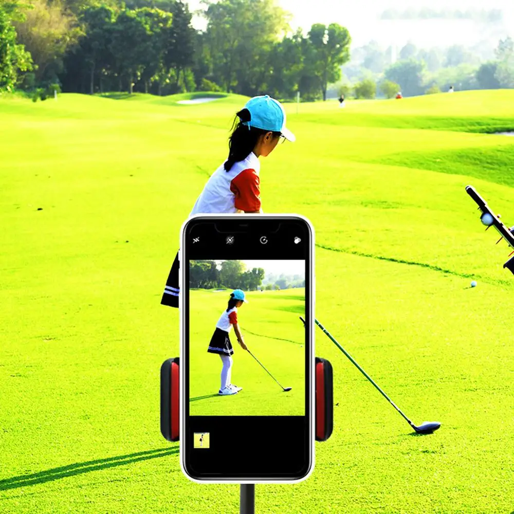 Golf Swing Telefonen Stå Beslag Klip Telefon Holder Til Golf Swing Registrere Telefonen Tilfælde Husstand Storage Rack Til Mobiltelefoner