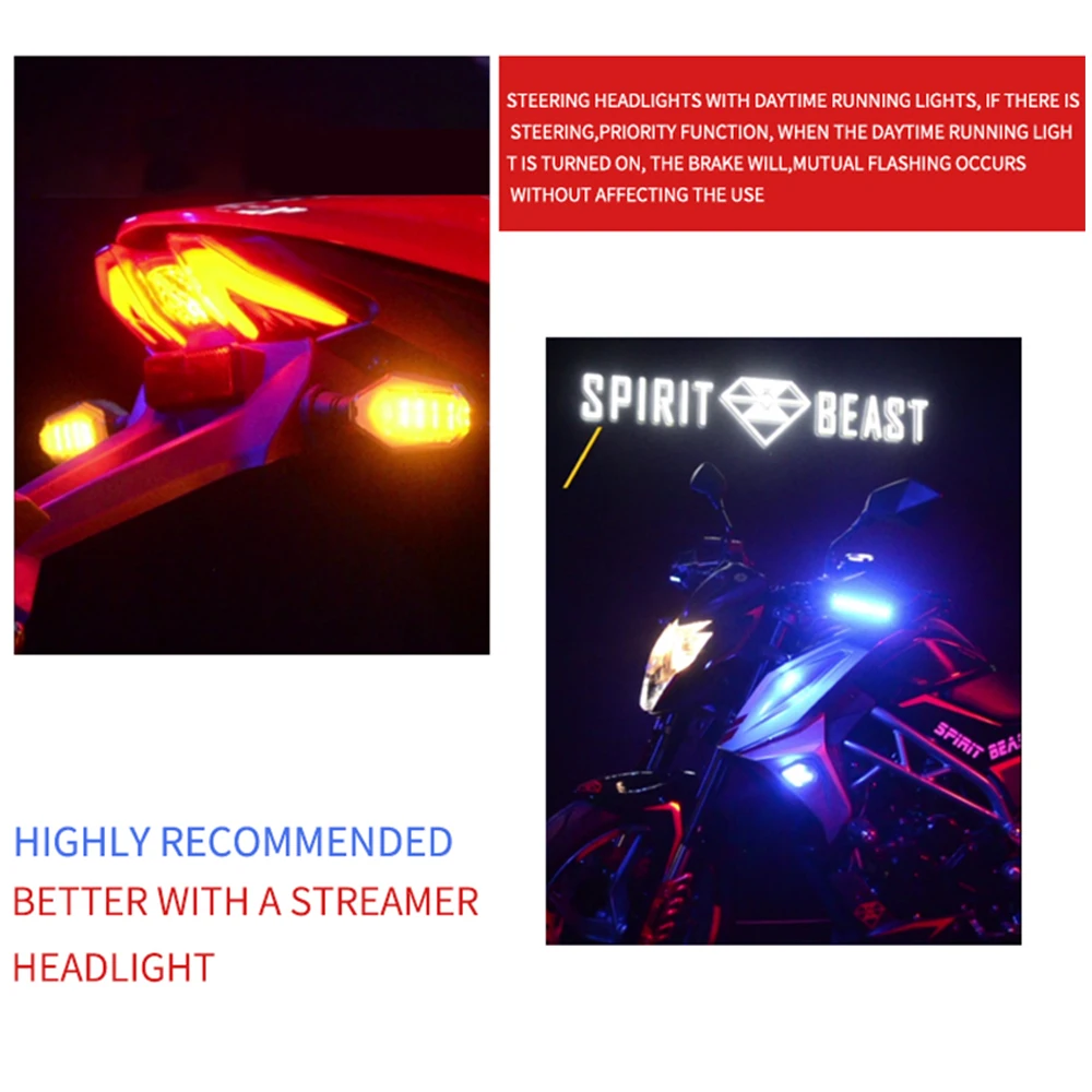 SPIRIT BEAST Bremse Flasher Motorcykel Lys relæ LED-blinklys Akut Fare Lys Controller Moto Styring Prioritet