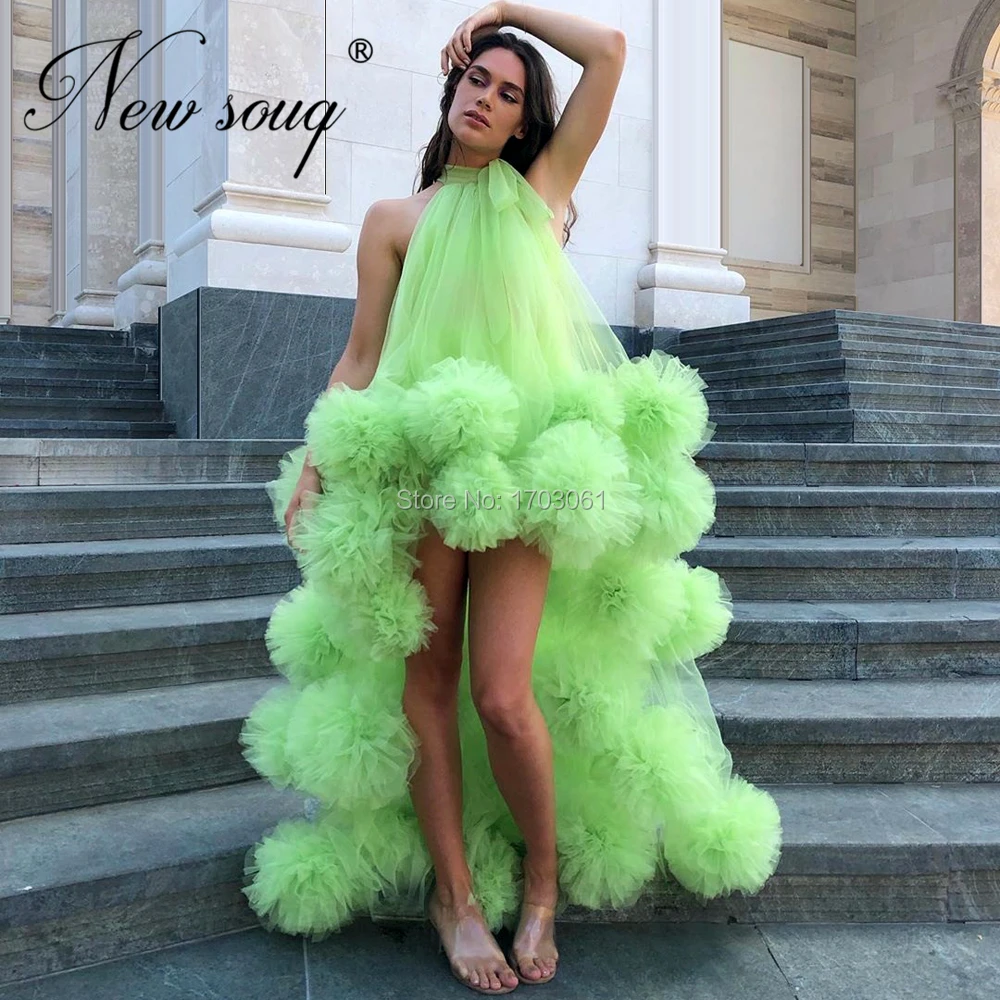 Tyrkisk Couture Nye Ankomst Aftenen Lang Kjole Mint Grøn 2020 Saudi-Arabien, Dubai Differentieret Prom Kjoler Røde Løber Ceremoni Kjoler