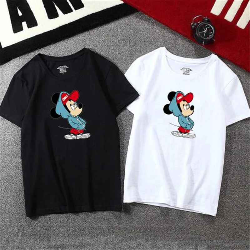 Disney Sommeren Mænds T-shirt Mickey Tegnefilm Print-O-Neck Pullover, Harajuku Streetwear Short Sleeve Tee Toppe Casual Løs Tøj