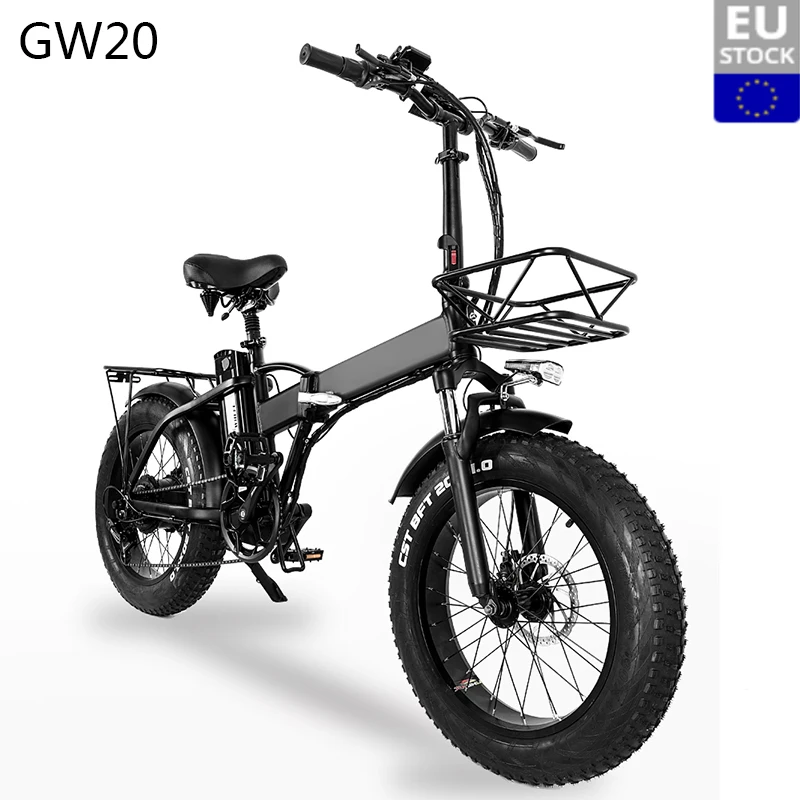 (EU STOCKE)elektrisk cykel 48V15A 20*4.0 tommer Fat Tire bike Folde 43KM/T 500W Kraftfuld el-Cykel Mountainbike/Sne/strand ebike