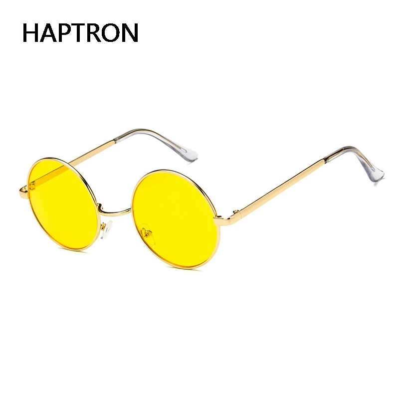 HAPTRON mode klart solbriller Metal Solbriller Mænd Runde Solbrille Steampunk-Brillerne Kvindelige Vintage Herre farve Solbriller