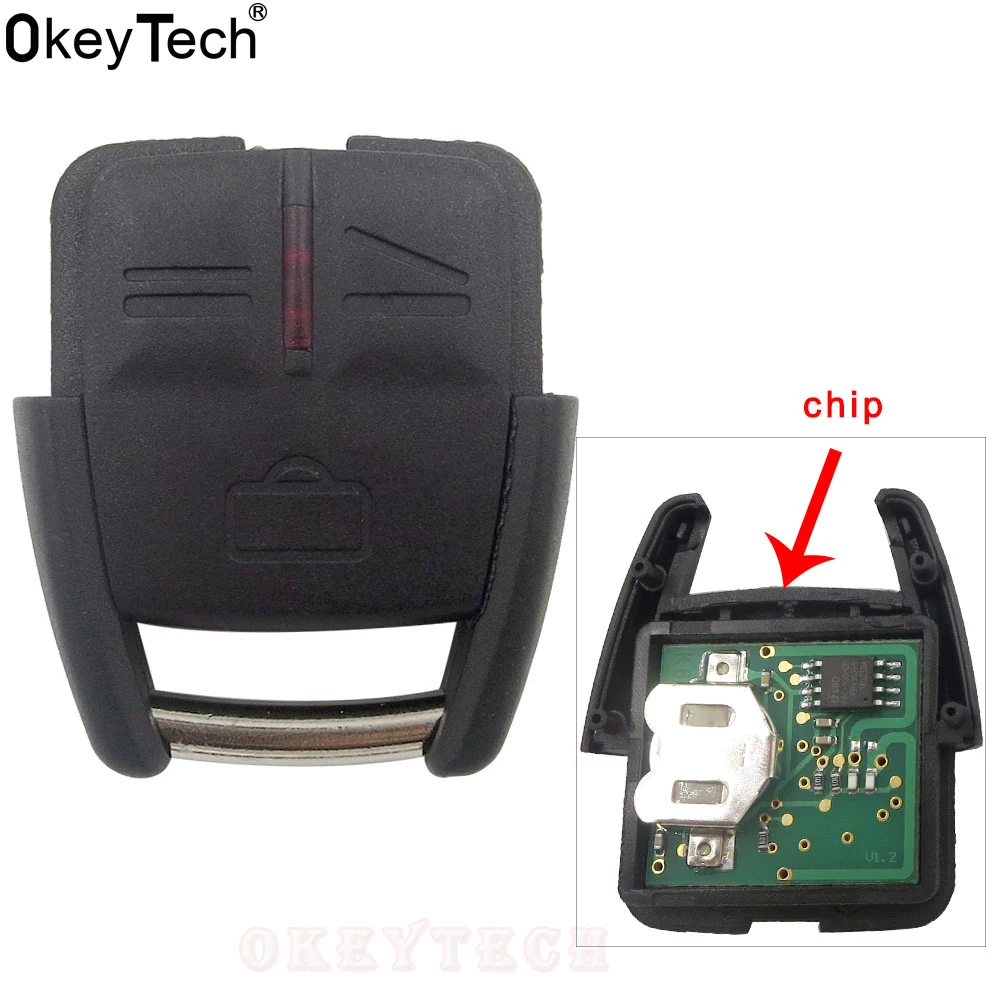 OkeyTech 3 Knapper Fjernbetjening Key Fob Tilfælde Shell Erstatning for Vauxhall-Opel Astra Vectra, Omega Signum Bil-Bil Styling Låget