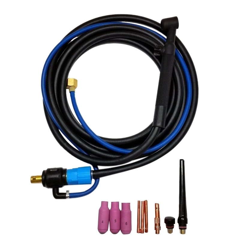 WP-17V Tig-Svejsning Hoved Fakkel Af Fleksible Hoved med Gas Ventil 35/50 4M Kabel
