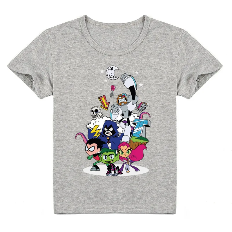 DLF 2020 Sommeren Teen Titans GO! T-Shirts Kids Fashion Print T-shirt Baby Piger Casual Kort Ærme t-Shirts Toppe Børn Tøj