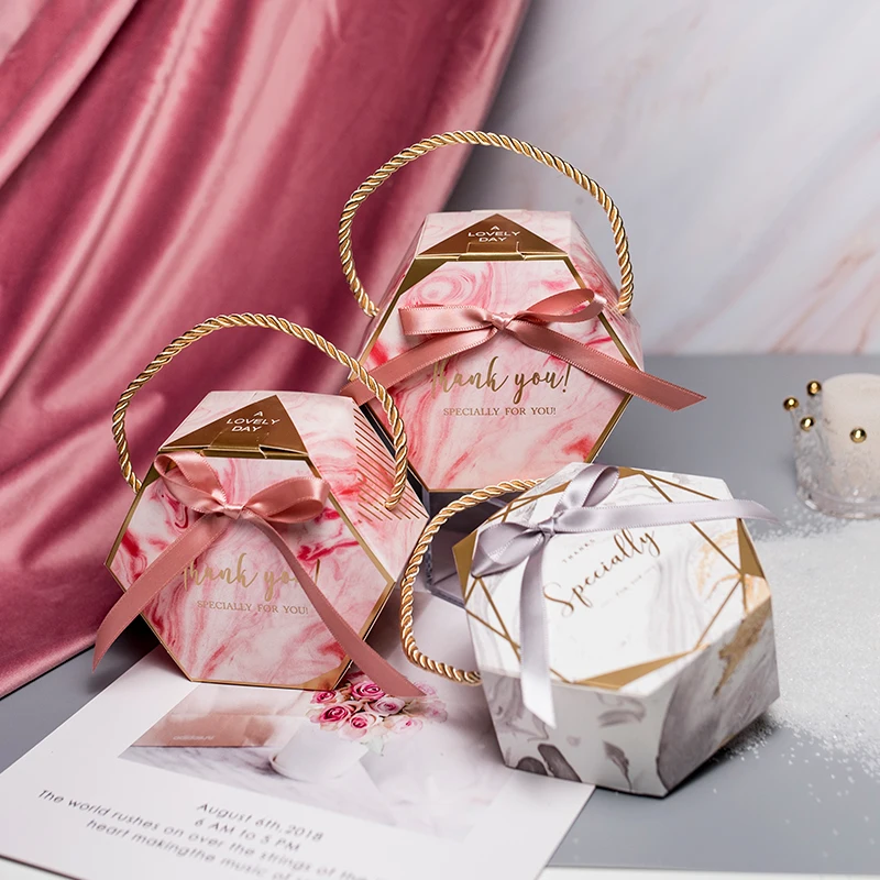 2020 hot stil gift artikel den nye pink grå marmor INS vind gift glade max regnskabsmæssige a kasser bryllup Lover ' s baby party