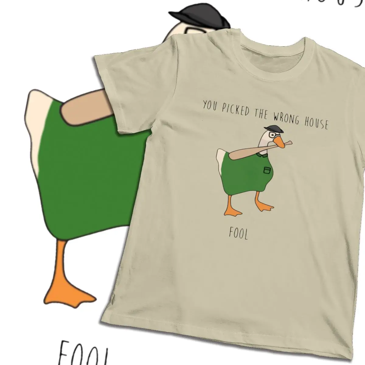 Man-O-neck Du valgte Det Forkerte Hus Untitled Goose Spil T-shirt til Sommeren Mænd Behagelig Top Tee Stor Størrelse