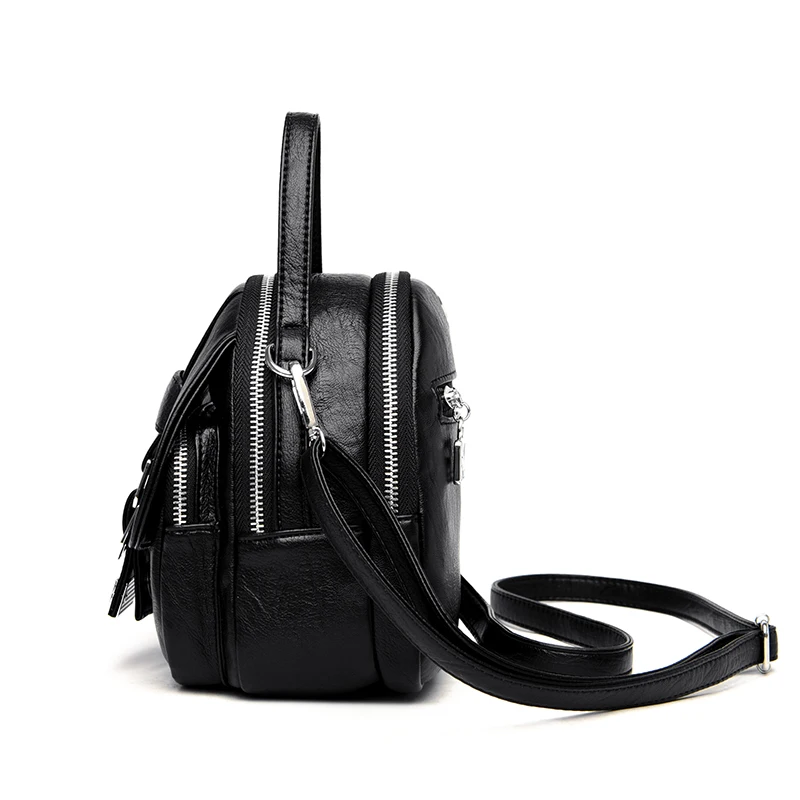Luksus kvinders taske 2020 new høj kvalitet blød PU læder damer skulder messenger taske designer multi-lag dobbelt lynlås taske