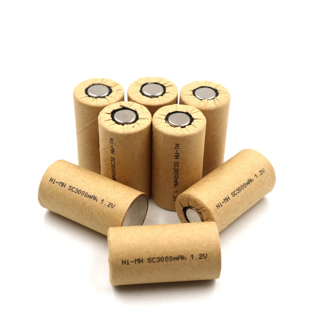 SC3000mAh 1,2 V Genopladeligt Ni-MH Batteri,Høj Udledning Sats 10C For Power Tool Batteri