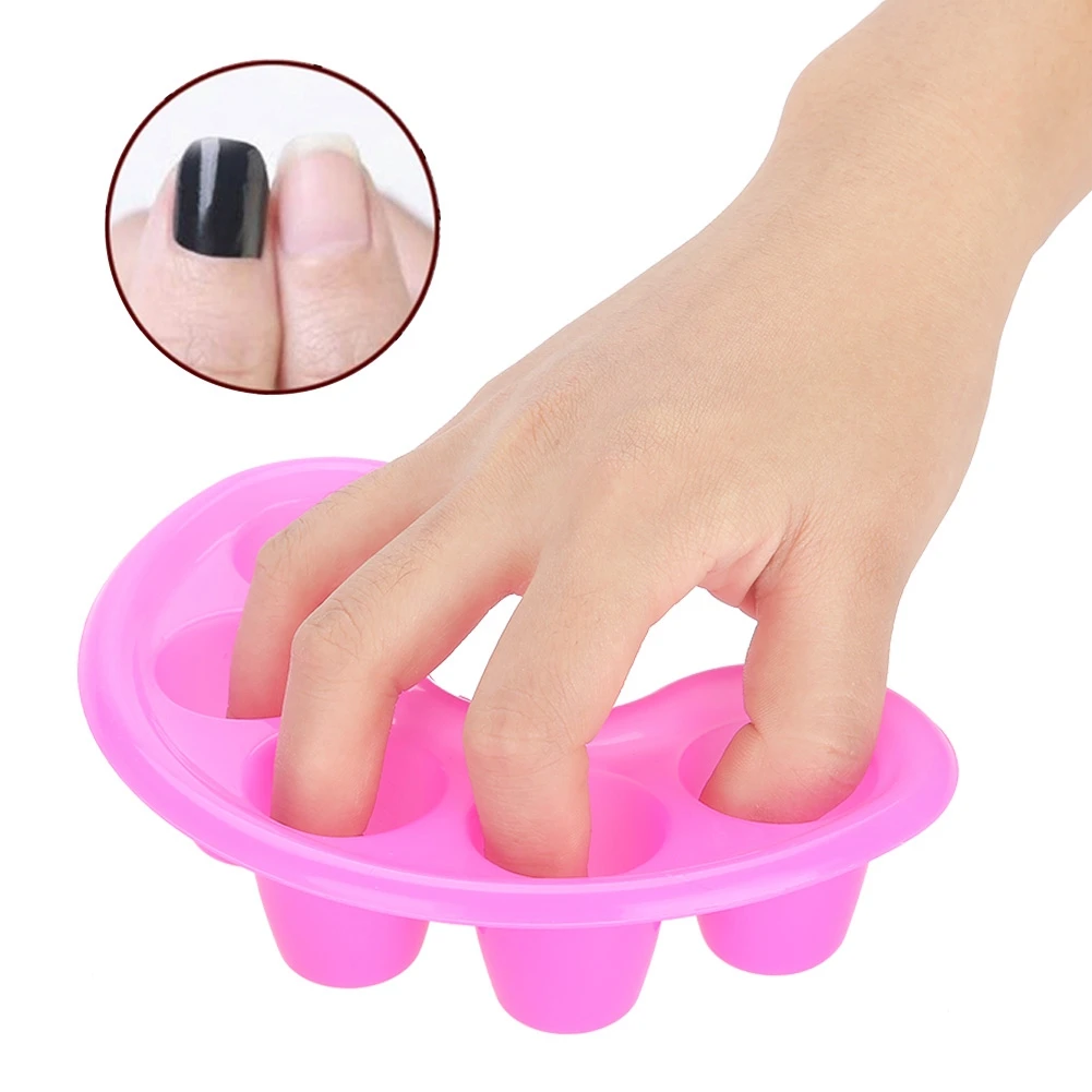 5pcs Nail UV Acryl Gel til Fjernelse Skål Fem Huller Soak Off Finger Bowl Retter Neglen Gel til Fjernelse Værktøjer