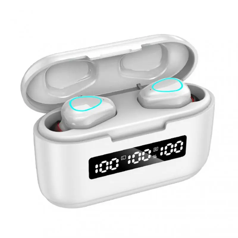 Nye 9D Bluetooth 5.1 Hovedtelefoner Touch Kontrol TWS Hovedtelefoner Headset HiFI Stereo-I-øret Øretelefoner LED-Display-Trådløse Headsets