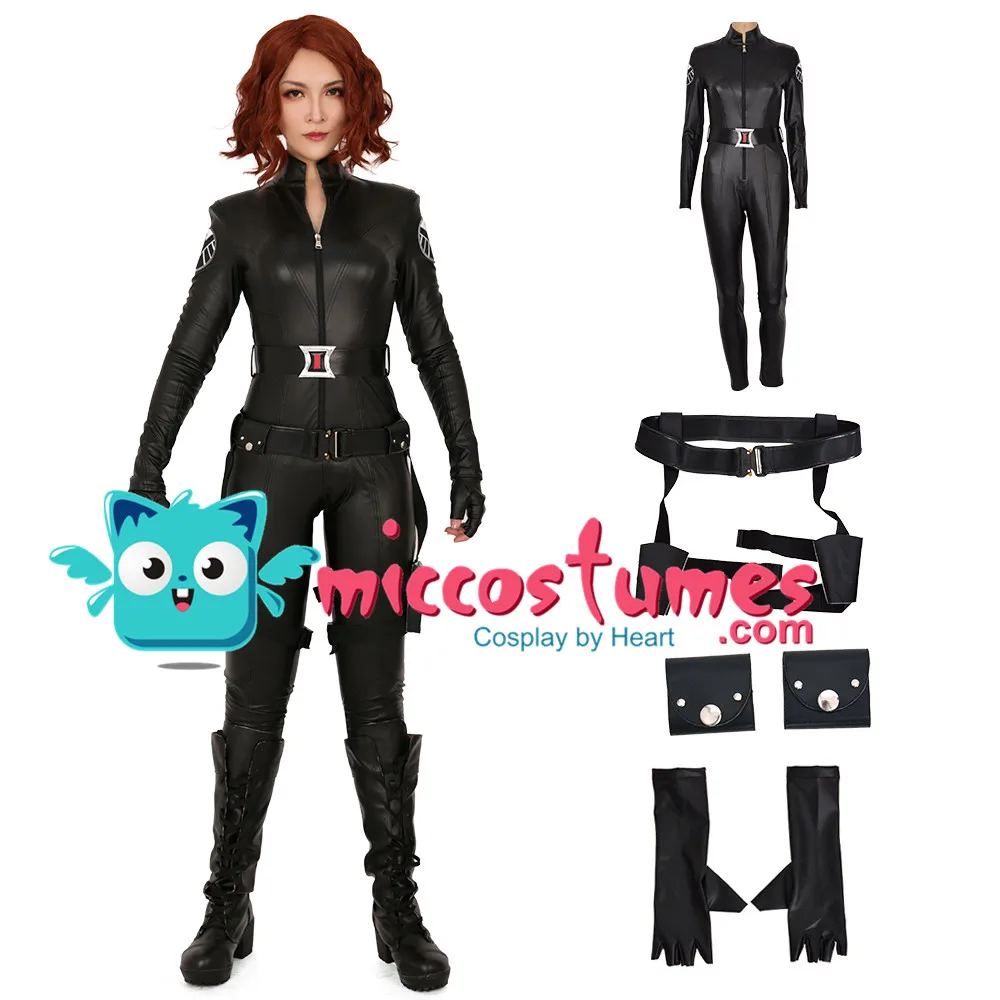 Enke Cosplay Kostume Natasha Romanoff Halloween Jumpsuit Heldragt