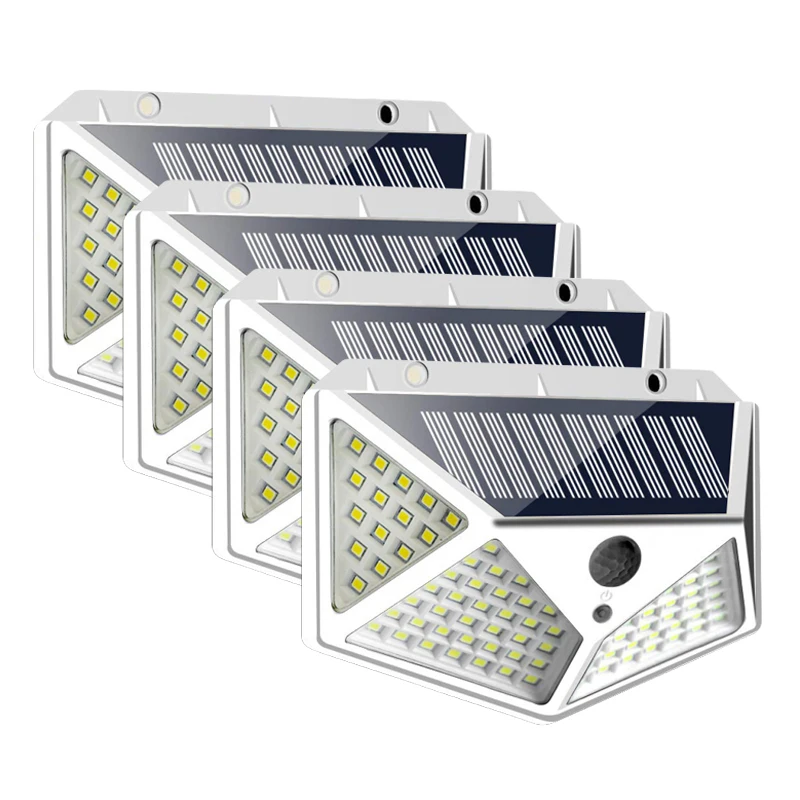 100 LED Solar projektør PIR bevægelsesføler væglampe er Vandtæt spotlight Udendørs Haven Lampe Gade Lampe, Landskab Belysning