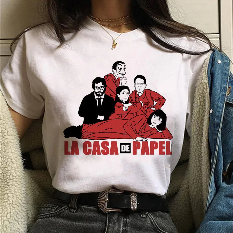 Huset Papir, t-shirt Penge Heist kvinder, La Casa De Papel tshirt sjove top fashion tee t-shirt kvindelige sommeren kvinder t-shirt