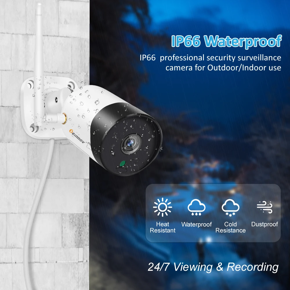 NVR 5MP 8CH HD P2P Trådløse System Audio Record Udendørs Vandtæt CCTV Wifi Sikkerhed IP-Hjem Kamera Sæt Video Overvågning Kit