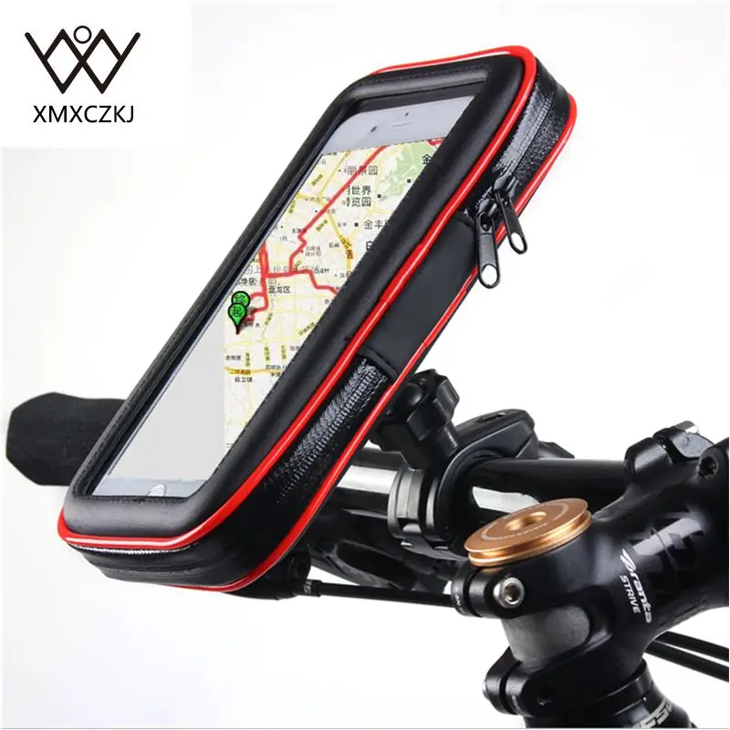 Bike cykel Motorcykel Holder med Vandtæt taske Taske Cykelstyr telefonholdere holder Til iPhone Samsung Note3/4/5 GPS