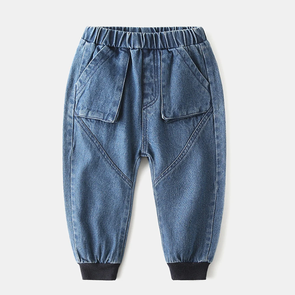 Mudkingdom Drenge Jeans 2020 Forår Mode Jogger Solid Lomme Drenge Bukser Med Elastisk Talje Bukser 3-8 År