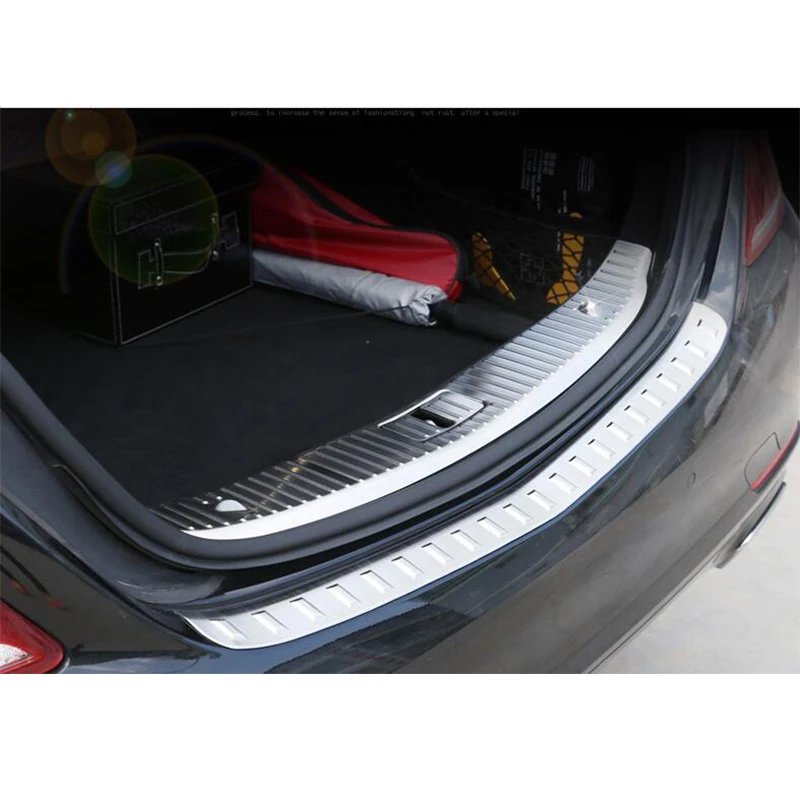 Rustfrit Bilens Bageste Kofanger Beskytter Plade Dekorere Dækker Bilens Bagagerum Boot Trim Til Mercedes-Benz S-Klasse W222-2020