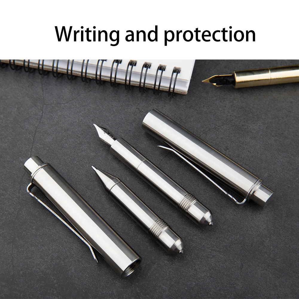Taktisk Pen multi-funktion selvforsvar Vindue Brudt kobber-titanium non-slip bærbart værktøj pen