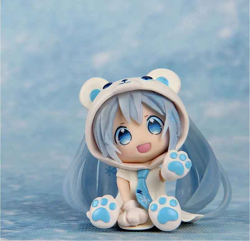 7CM Et Stykke Japansk Anime-Model Figur Handling Bære Hatsune Snemand Hatsune Rigtig Film Model, Børn Legetøj Samling Model