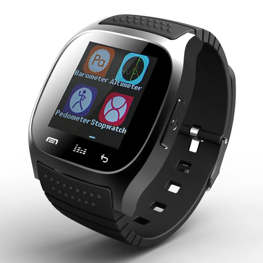 Smart Ur M26 Sport Bluetooth Smart Ur Luksus Armbåndsur med Urskive SMS-Minde Skridttæller for Samsung, LG, HTC IOS Android