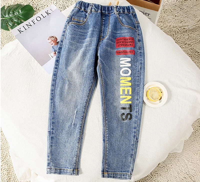 IENENS Børn, Drenge Tøj, Mode Klassiske Jeans Bukser Børn Denim Tøj Stertch Cowboy Bukser til Baby Dreng Casual Bukser