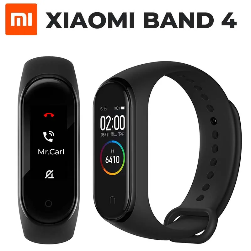 Original Xiaomi Mi-Band 4 Smart Miband 4 Armbånd puls, Trænings-og 135mAh farveskærm, Bluetooth 5.0 armbånd