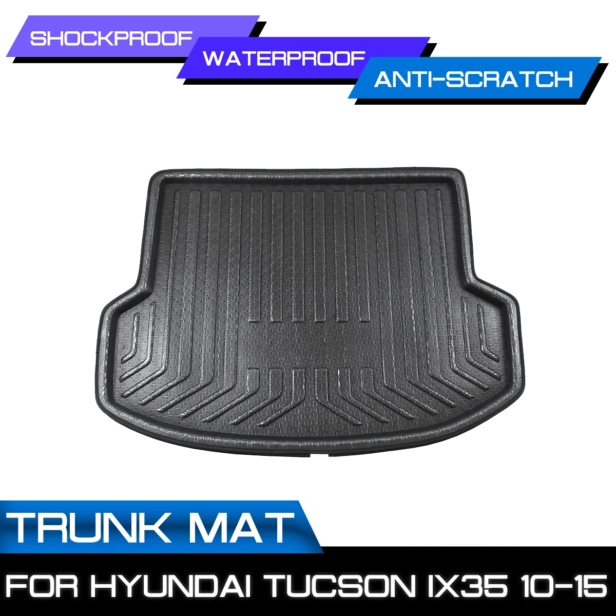 Bil bagfra Kuffert Boot Mat For Hyundai Tucson IX35 2010-Vandtæt Gulv Måtter Tæppe Anti Mudder Skuffe Fragt Liner