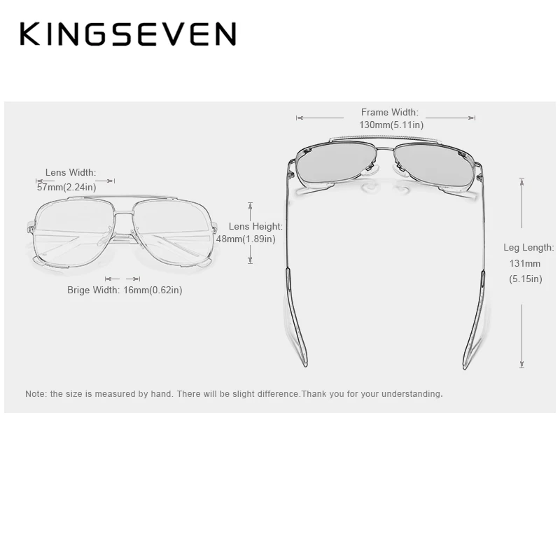 KINGSEVEN 2020 Designe NYE forløb Polariseret Linse solbriller Mænd Night Vision Briller Kørsel lunette de soleil